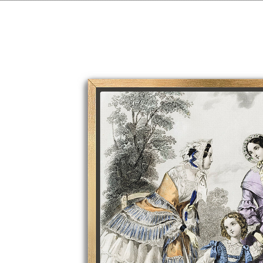 the little wagon- stunning antique art print