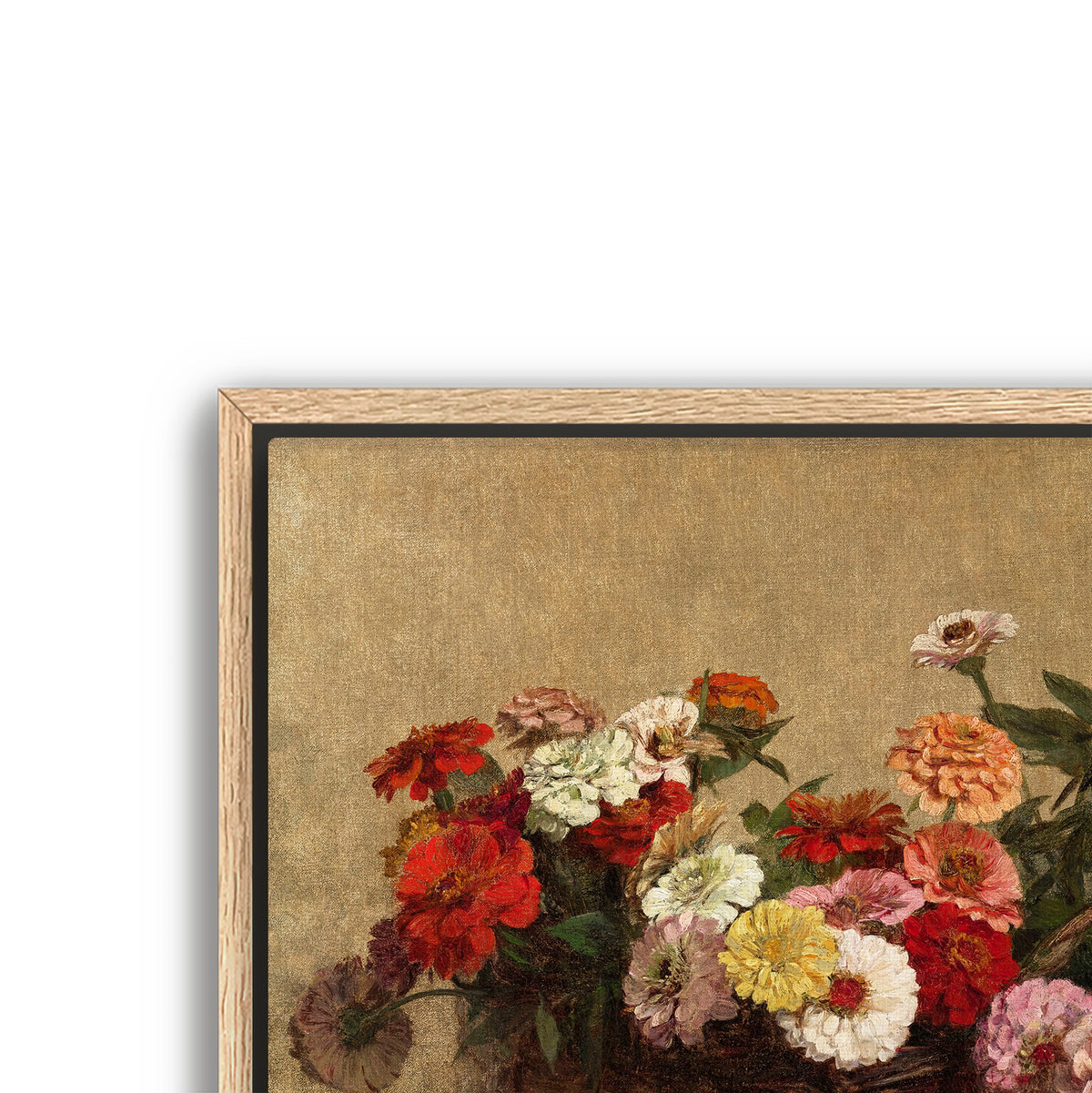 basket of zinnia's