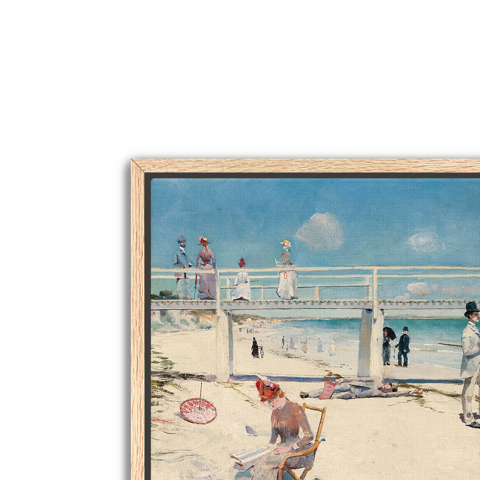 holiday at mentone- antique art print