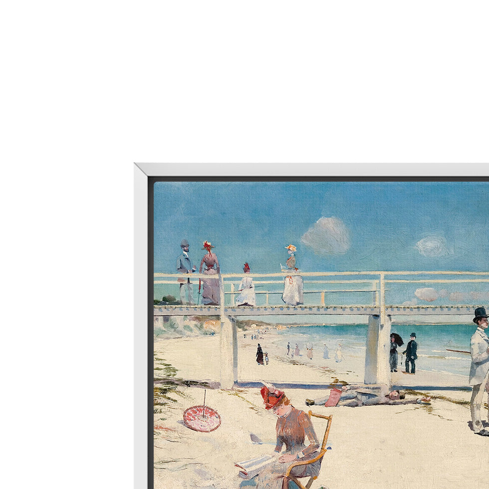 holiday at mentone- antique art print