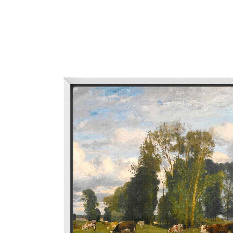 herd in the meadow- stunning antique art print