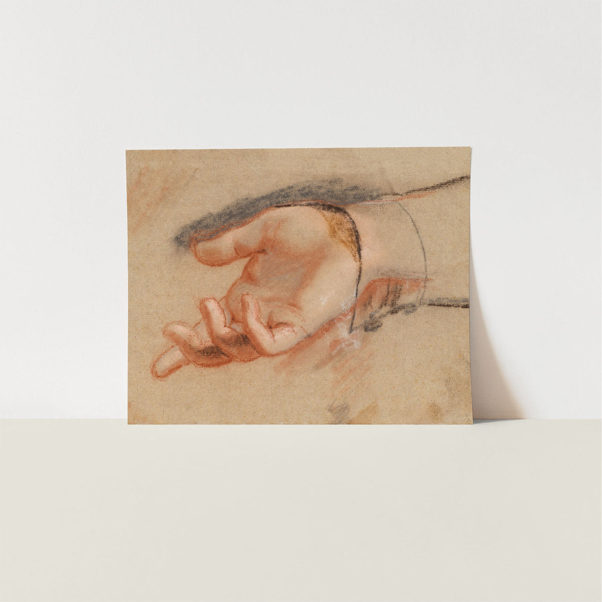 pastel hand study