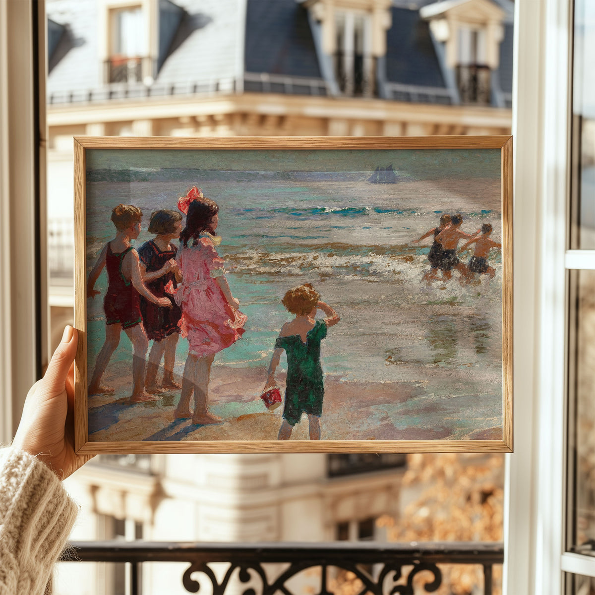 children at the shore