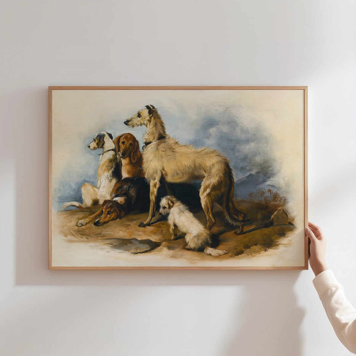 highland dogs- antique art print