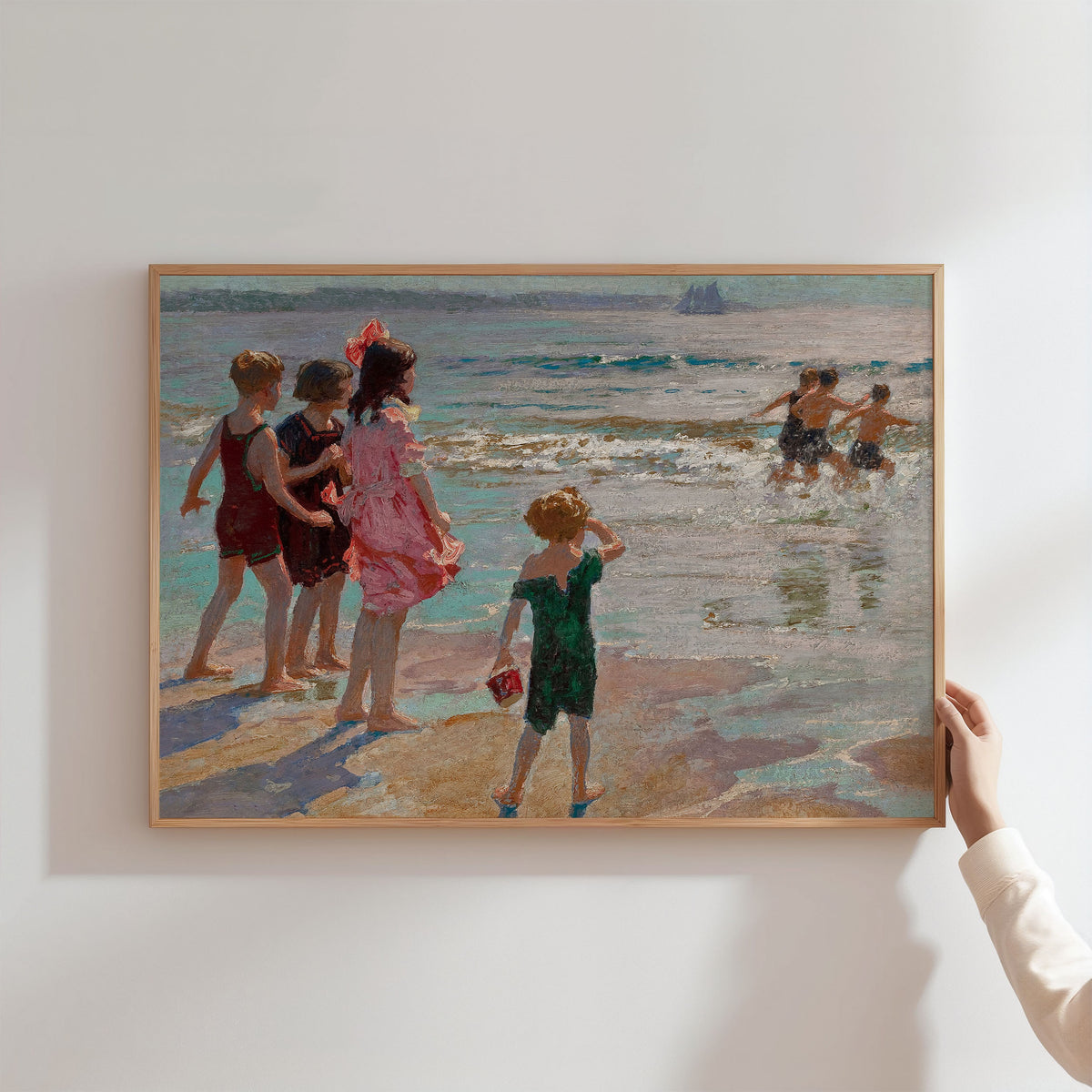 children at the shore