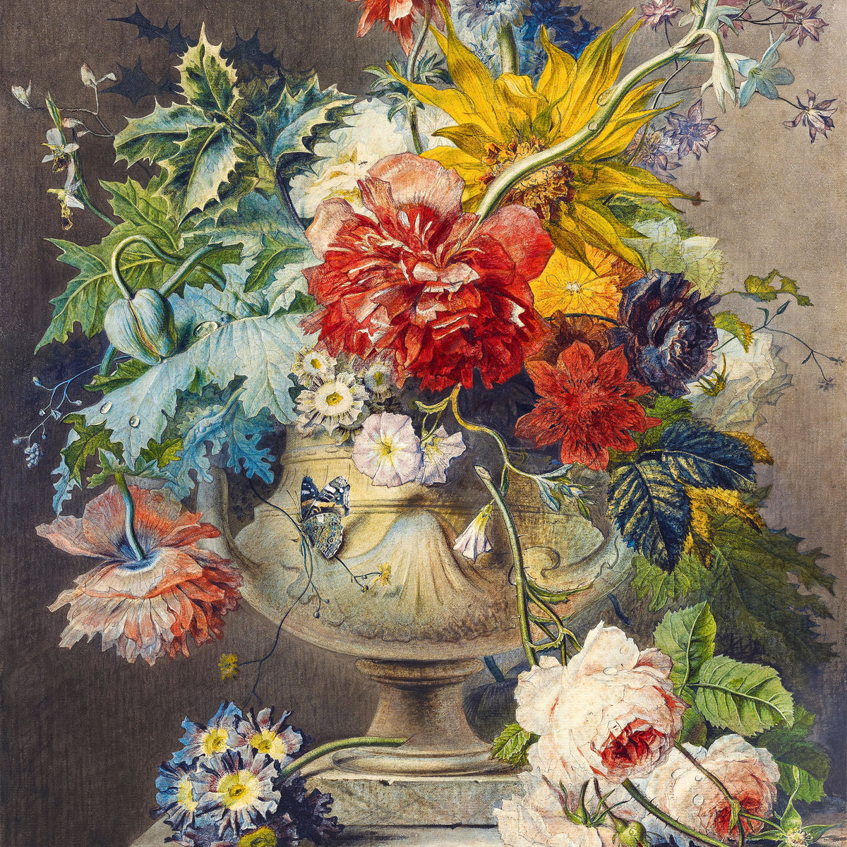 florals with butterfly