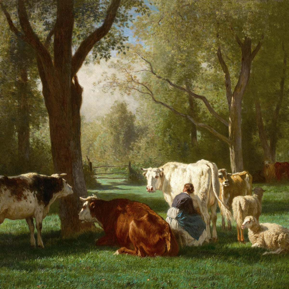 milkmaid in the field