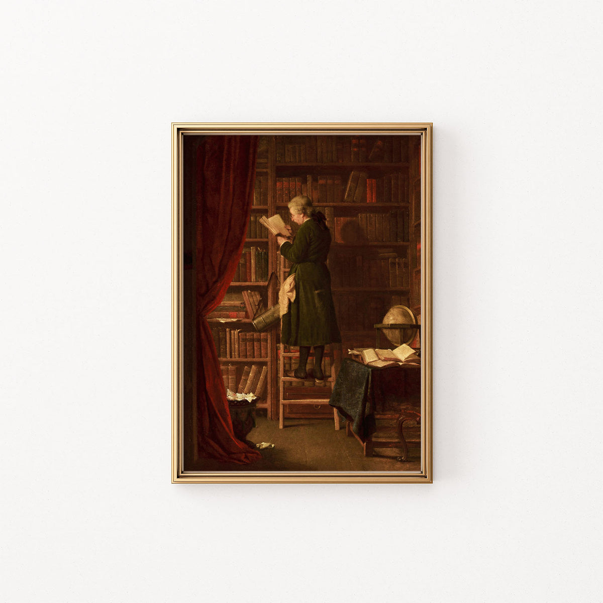 in the library