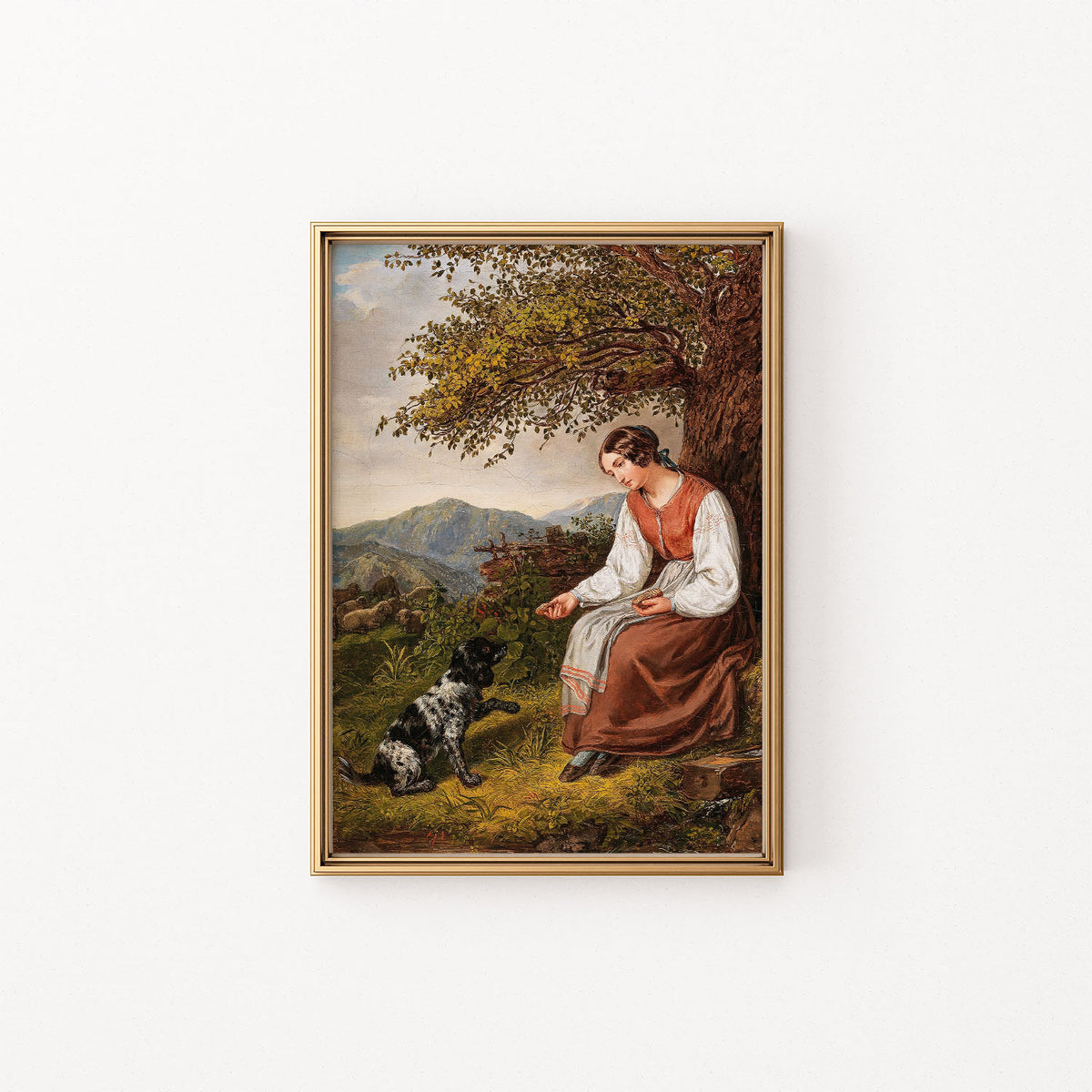 resting shepherdess
