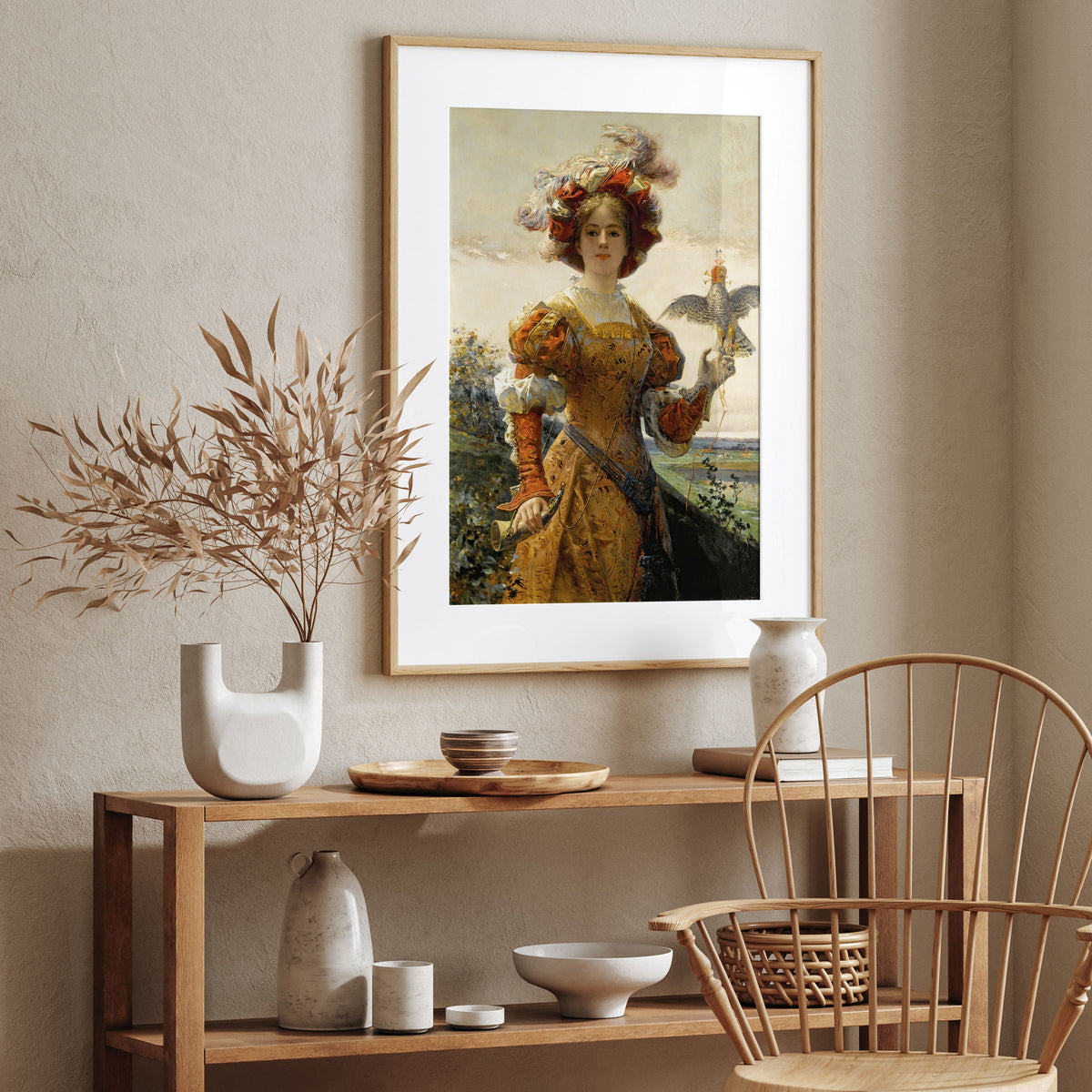lady with falcon