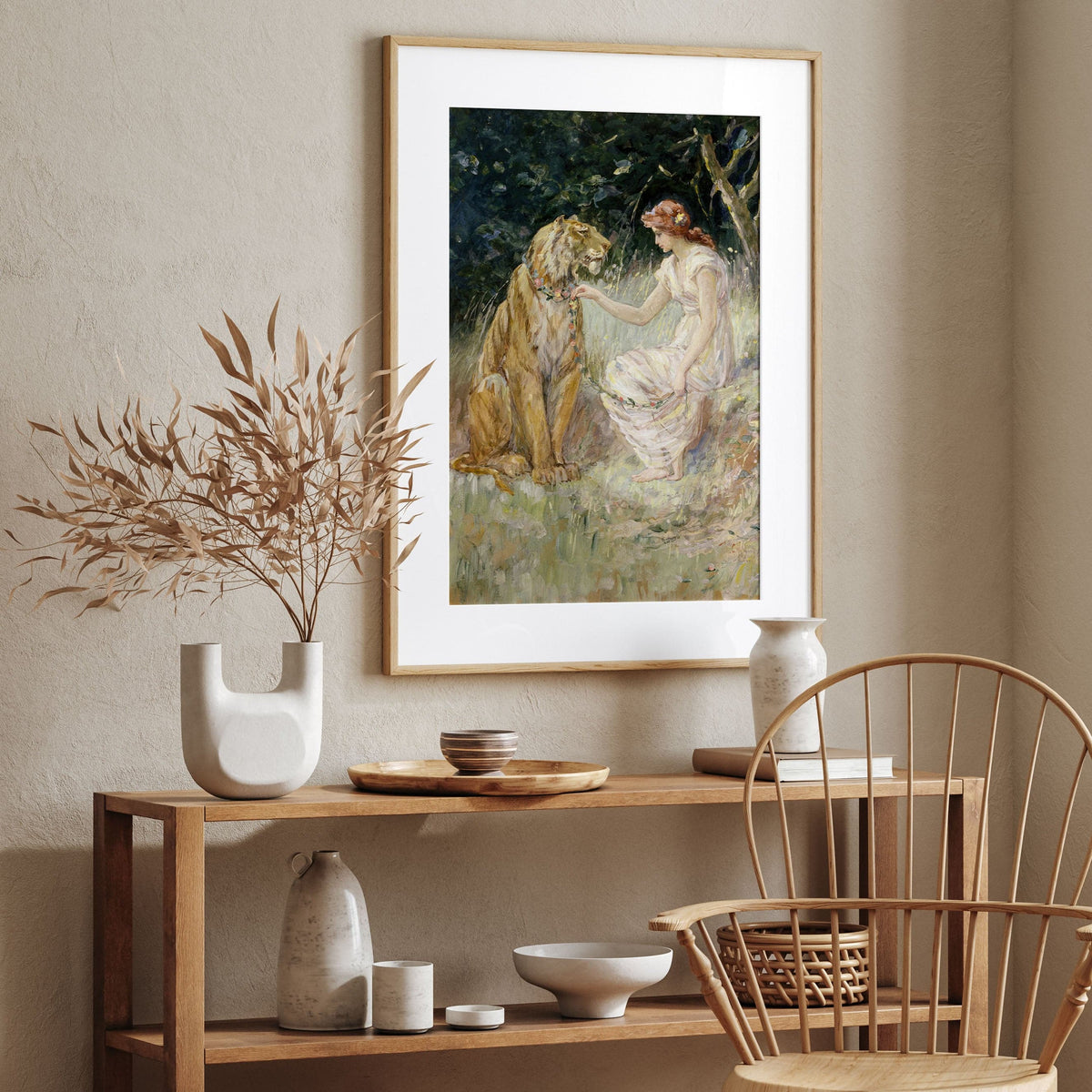 lady and the lion