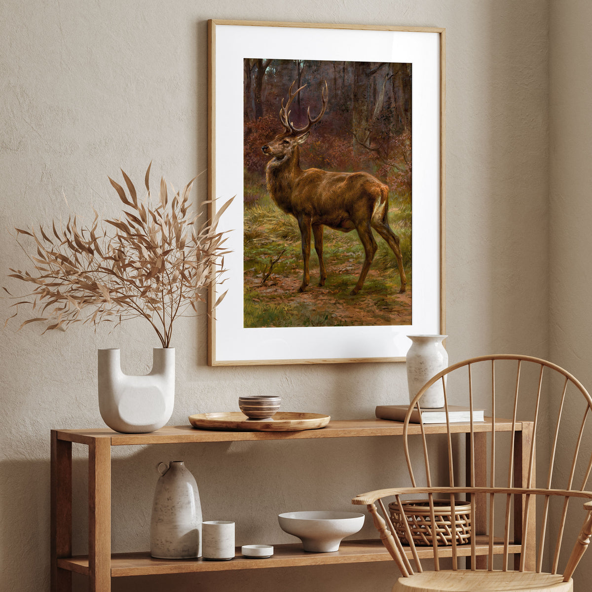 stag in autumn landscape