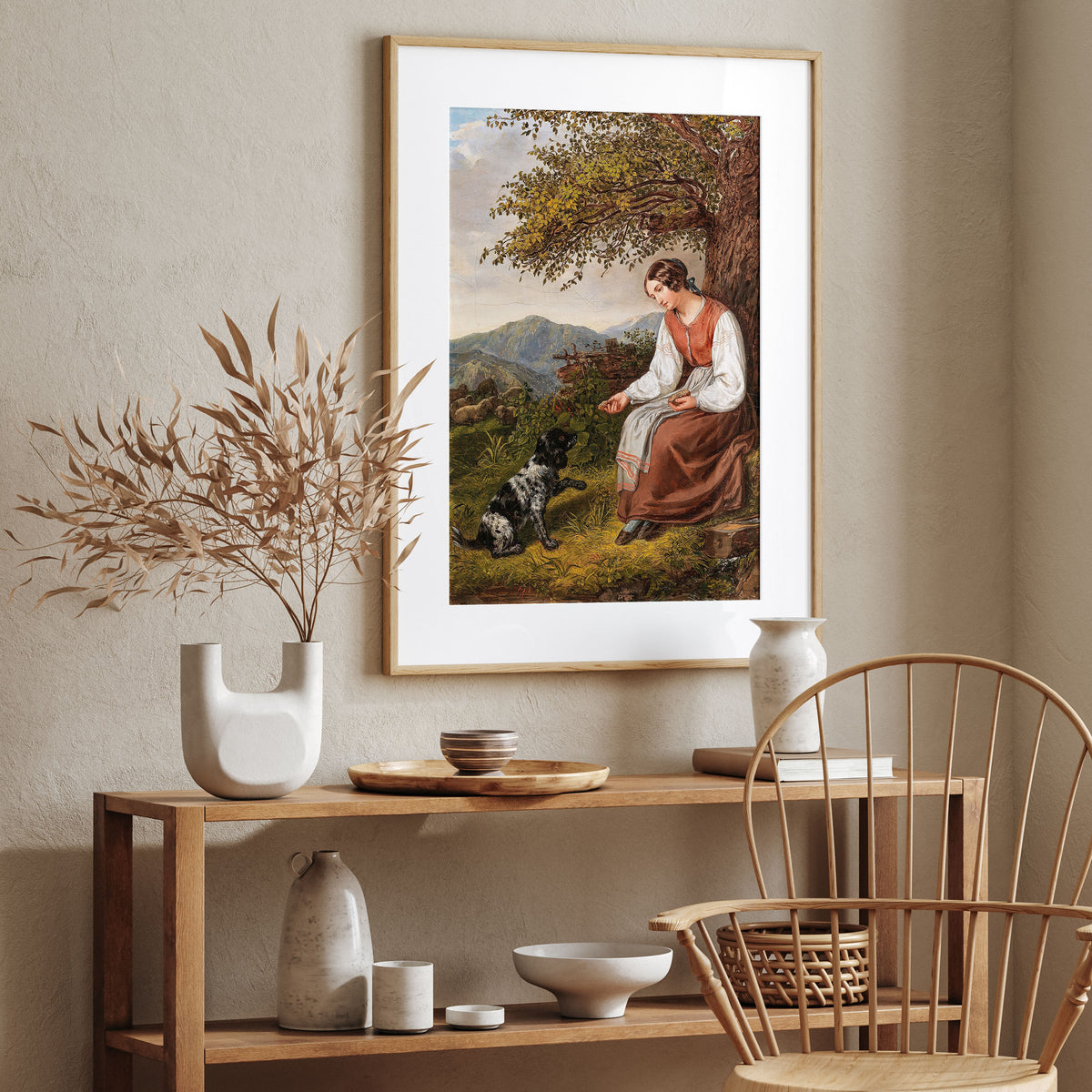 resting shepherdess