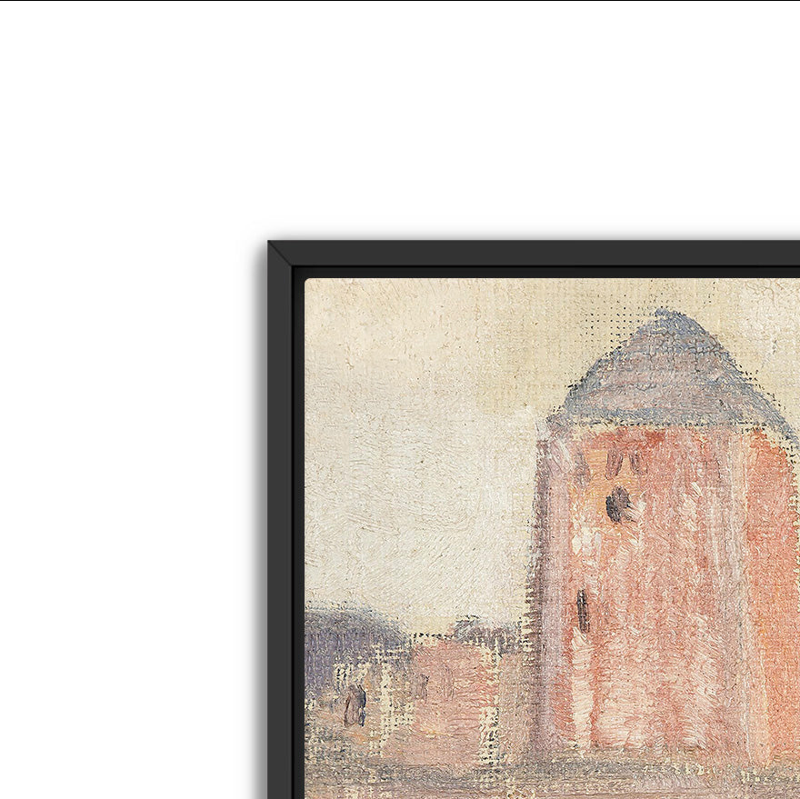 pink tower- antique art print