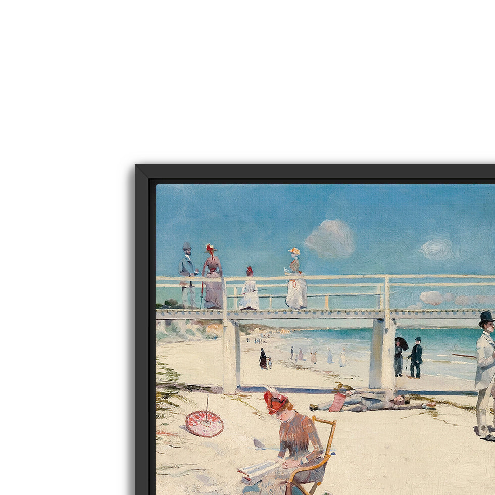 holiday at mentone- antique art print