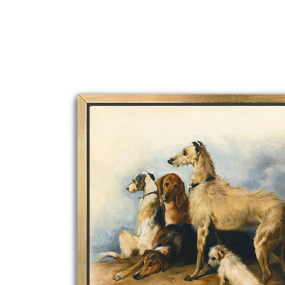 highland dogs- antique art print
