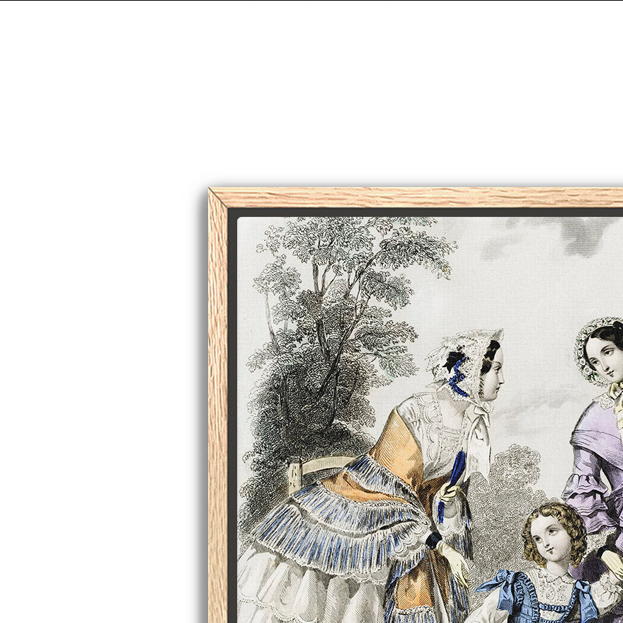 the little wagon- stunning antique art print