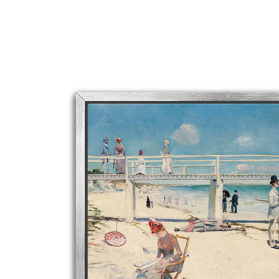holiday at mentone- antique art print