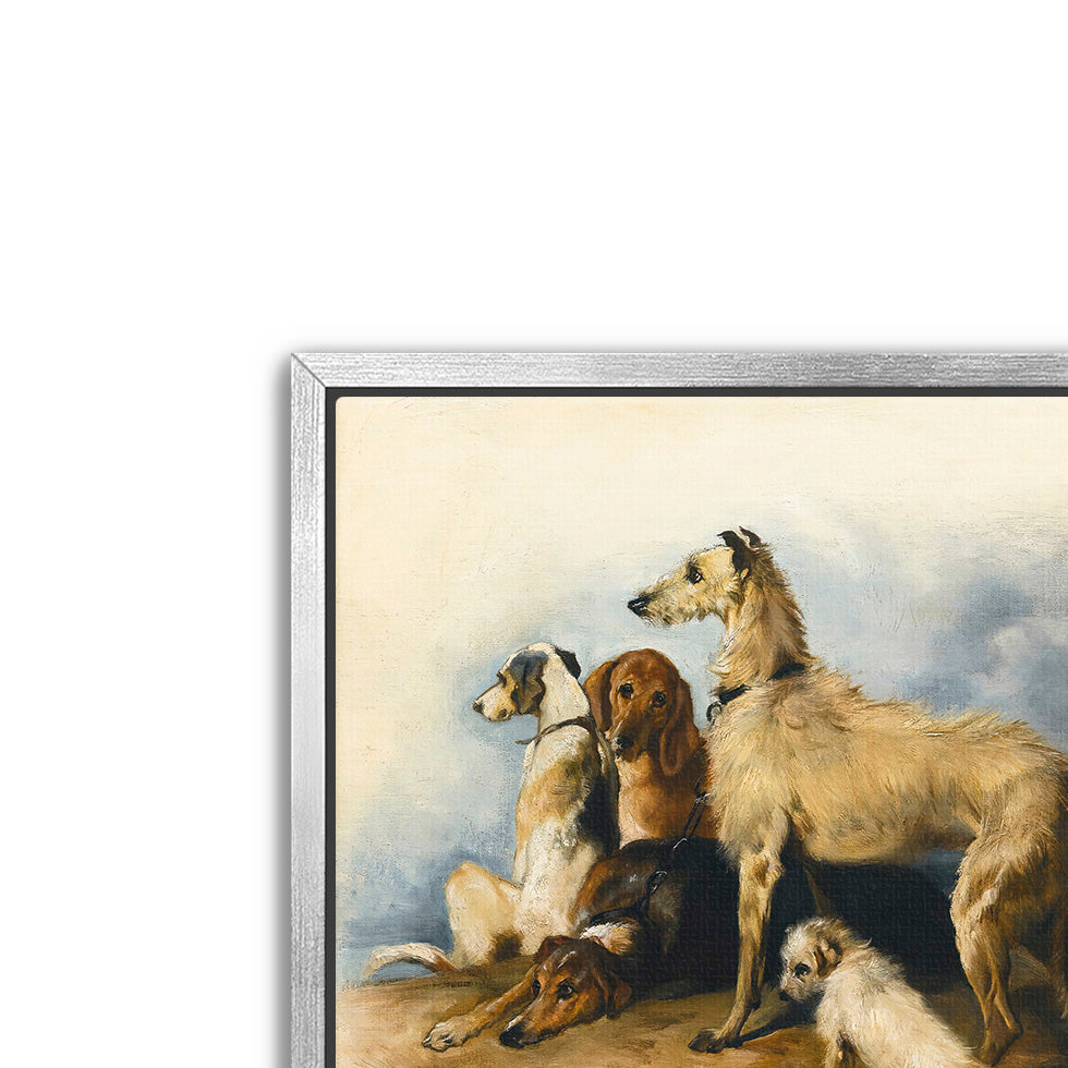 highland dogs- antique art print