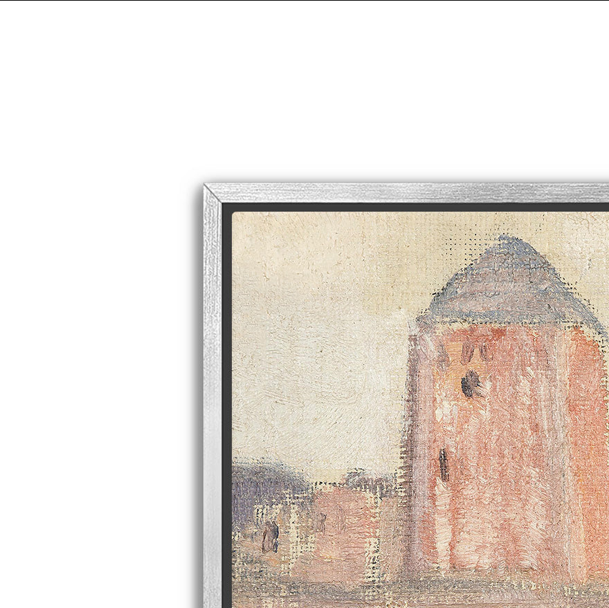 pink tower- antique art print