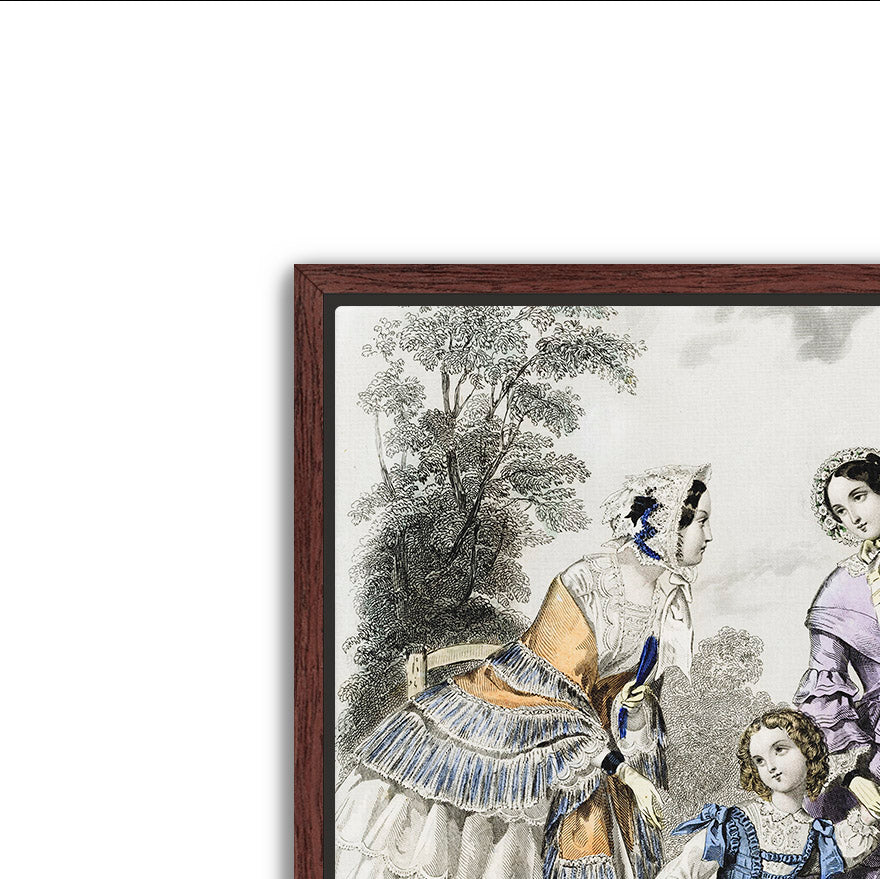 the little wagon- stunning antique art print