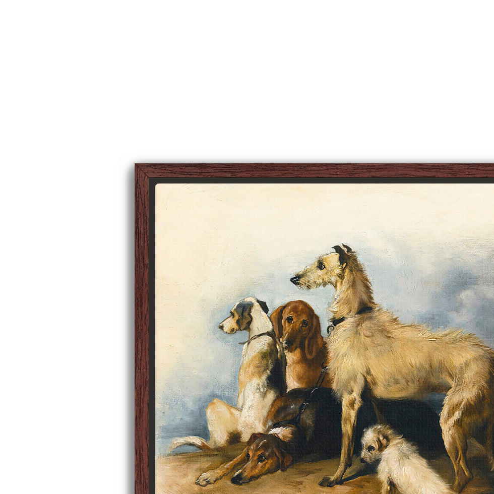 highland dogs- antique art print