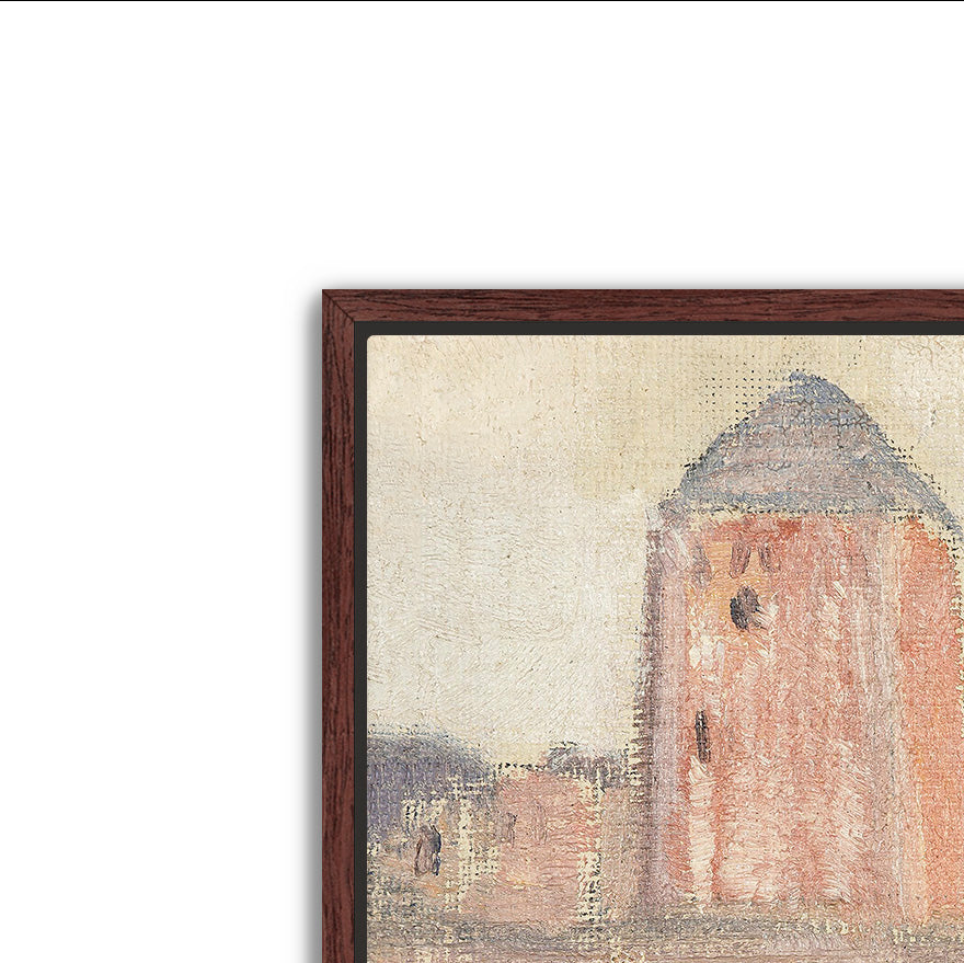 pink tower- antique art print