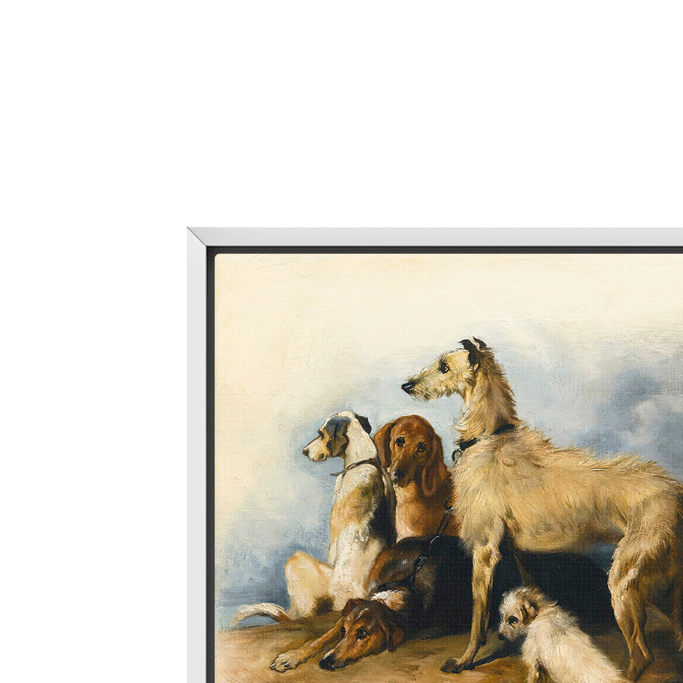 highland dogs- antique art print