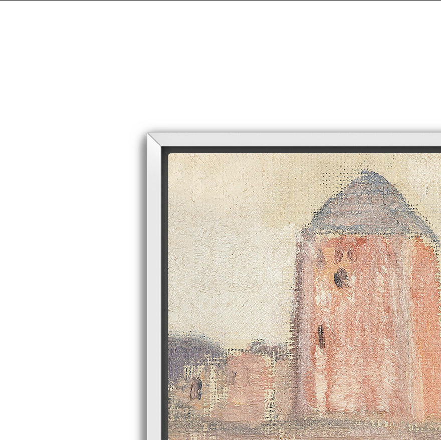 pink tower- antique art print