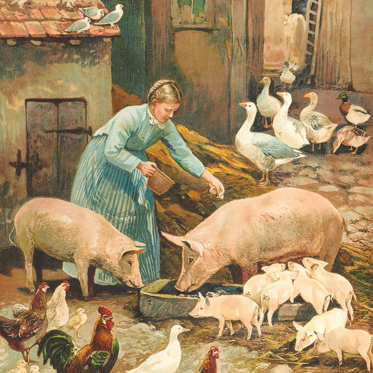 pastel farmyard